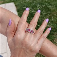 Vicenza - Piazzetta Palladio 2 - Ringe Valentina Callegher Dame in Weißgold Rubino 1.24 Ct 7401SRB - 7401SRB